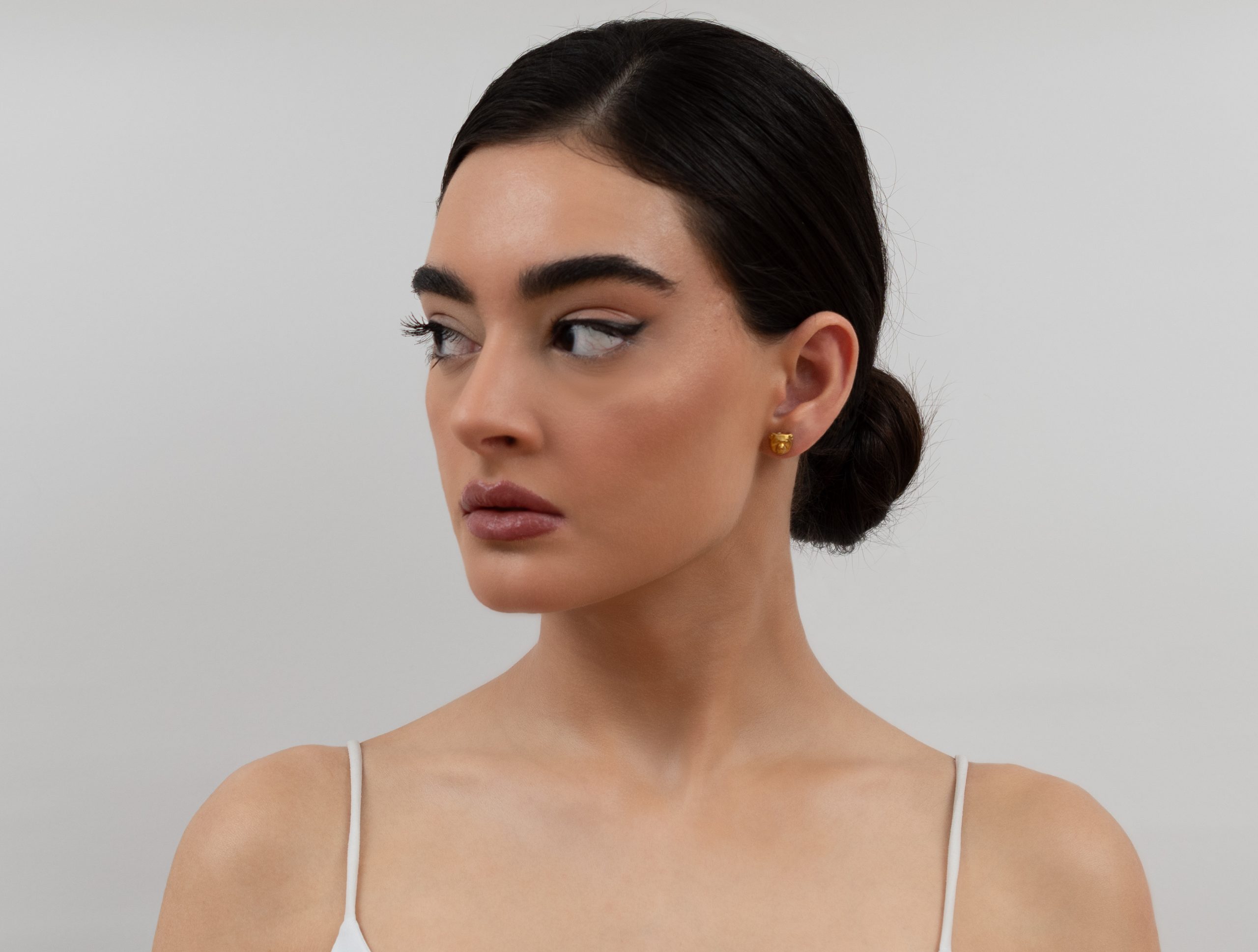 E03-G Серьги с головой медведя — изображение 3