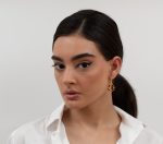 Серьги с имитацией камня и эмалью — изображение 3