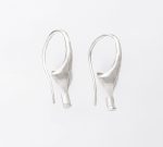 Серьги с металлическим колышком