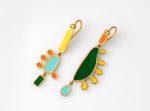 Earrings with Enamel