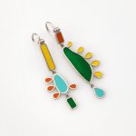 Earrings with Enamel