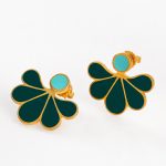 Earrings with Enamel