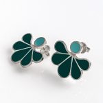 Earrings with Enamel