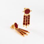 Earrings with Enamel