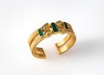 Ring with Stone Imitation & Enamel