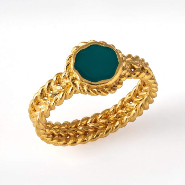 Кольцо с эмалью